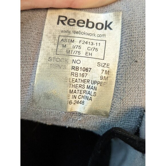 Reebok Work Beamer RB1067 Comp Toe EH Hiker Work Boots Black Size 7M woman's 9 - Picture 9 of 9